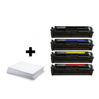 CMYK sada HP 125A (CB540A/ CB541A/ CB542A/ CB543A) + kancelársky papier A4 ZADARMO - kompatibilný