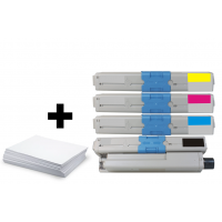 Multipack OKI C301/321/MC322 (44973533/44973534/44973535/44973536) PREMIUM CMYK - kompatibilný + kancelársky papier A4 Multipack OKI C301/321/MC322 (44973533/44973534/44973535/44973536) PREMIUM CMYK - kompatibilný + kancelársky papier A4