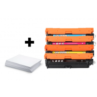 CMYK sada HP CE740A/ CE741A/ CE742A/ CE743A + kancelársky papier A4 ZADARMO - kompatibilný