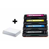 CMYK sada HP 410A (CF410A/ CF411A/ CF412A/ CF413A) + kancelársky papier A4 ZADARMO- kompatibilný