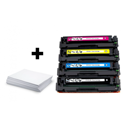 CMYK sada HP 410A (CF410A/ CF411A/ CF412A/ CF413A) + kancelársky papier A4 ZADARMO- kompatibilný