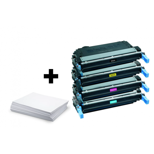 CMYK sada HP CB400A/ CB401A/ CB402A/ CB403A + kancelársky papier A4 ZADARMO - kompatibilný