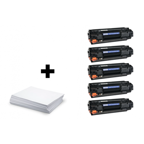 Sada 5 x HP CB435A + kancelársky papier A4 ZADARMO - kompatibilný