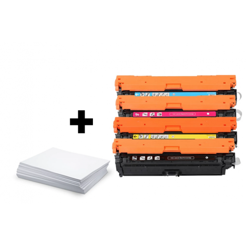 CMYK sada HP CE270A/ CE271A/ CE272A/ CE273A + kancelársky papier A4 ZADARMO - kompatibilný