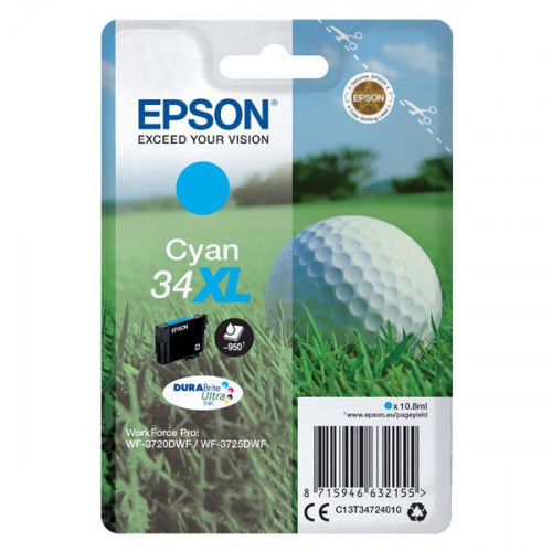 Epson T3472XL (C13T34724010) cyan - originálny Epson T3472XL (C13T34724010) cyan - originálny