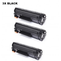 Sada 3 x HP 36A (CB436A) black - kompatibilný