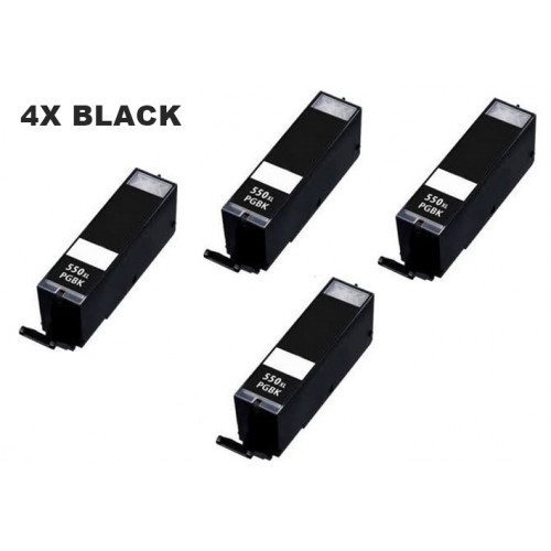 Multipack Canon 4x PGI-550 XL (6431B001) black - kompatibilný