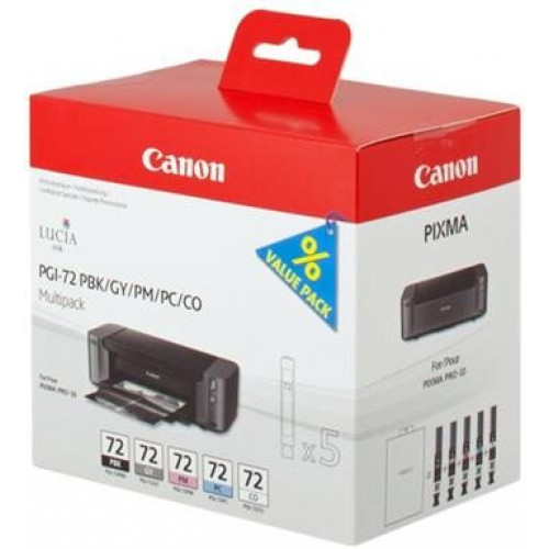 Canon PGI-72 PBK/GY/PM/PC/CO Pack - originálny Canon PGI-72 PBK/GY/PM/PC/CO Pack - originálny