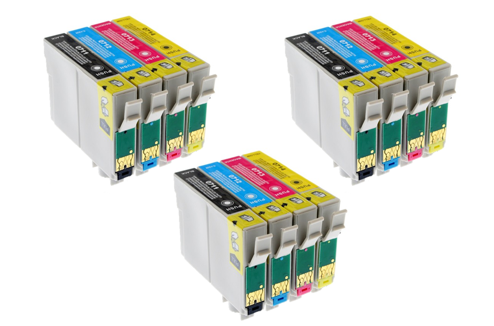 Sada 3 x Epson T0715 Multipack (T0711/ T0712/ T0713/ T0714) - kompatibilný